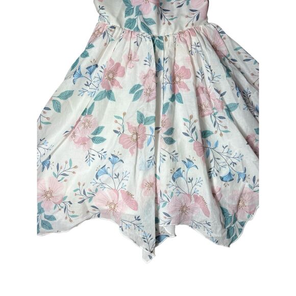 Rachel Zoe Garden Dress 2T Handkerchief Hem Floral Print Sleeveless Party Vacay - Picture 4 of 11